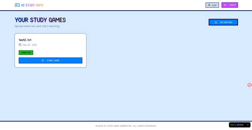 AI Study Game Generator – screenshot 1