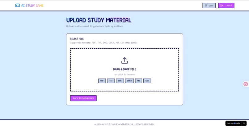 AI Study Game Generator – screenshot 2