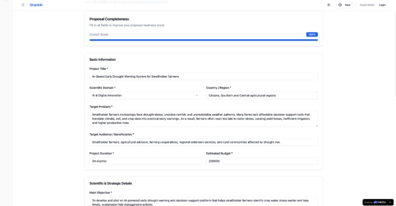 GrantAI – screenshot 3