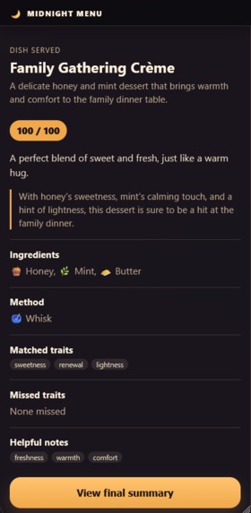 Midnight Menu – screenshot 1