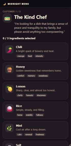 Midnight Menu – screenshot 2