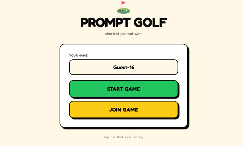 Prompt Golf – screenshot 1