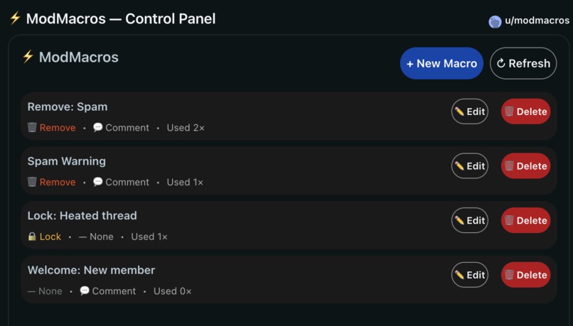 ModMacros – screenshot 1