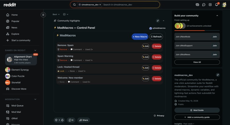 ModMacros – screenshot 2