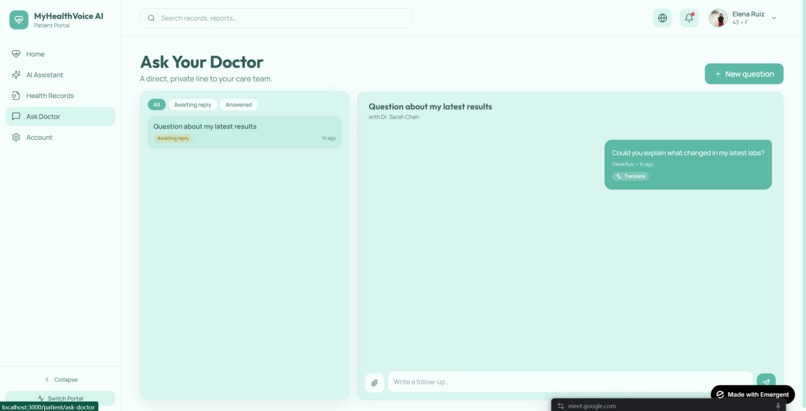 My Health Voice AI – screenshot 4