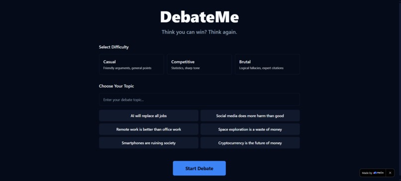 DebateMe – screenshot 1