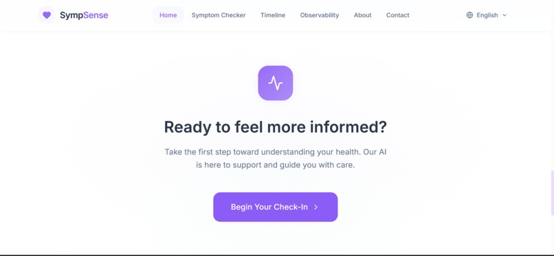 SympSense: Safe & Observable Health AI – screenshot 11