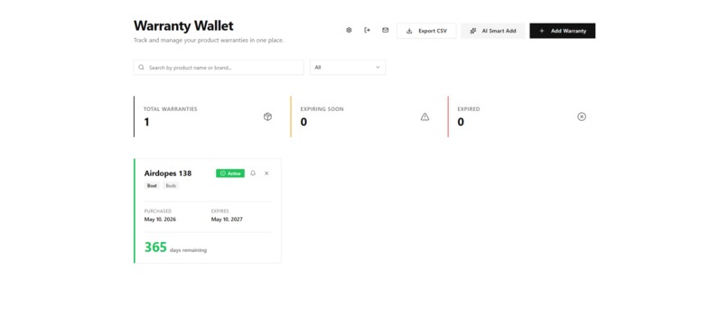 Warranty Wallet – screenshot 4