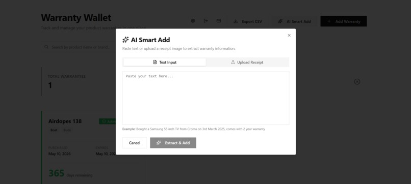 Warranty Wallet – screenshot 5