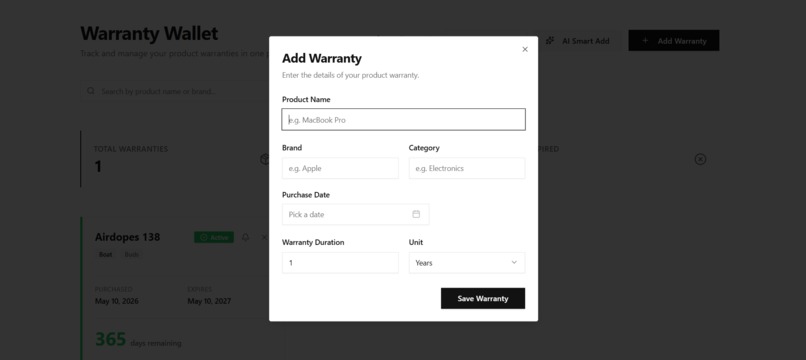 Warranty Wallet – screenshot 7