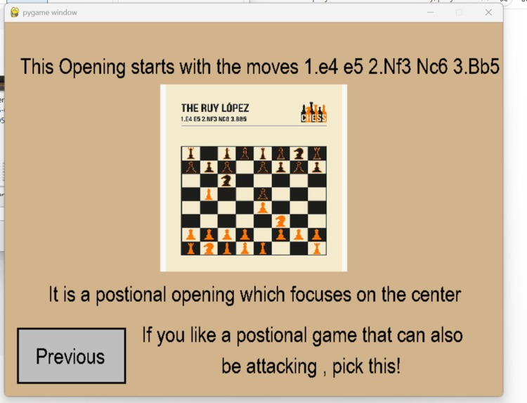 Kavin's Chess project for windsor community – screenshot 3