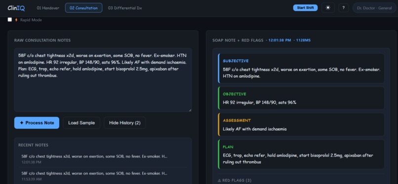 ClinIQ — AI-Powered Clinical Workflow MCP Server – screenshot 2