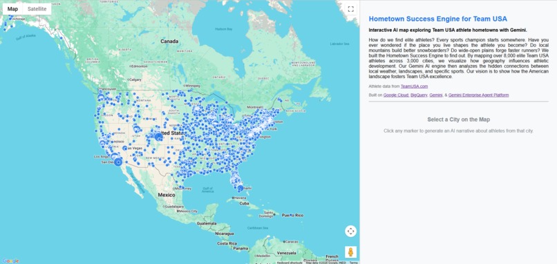 Hometown Success Engine for Team USA — Powered by Gemini – screenshot 1