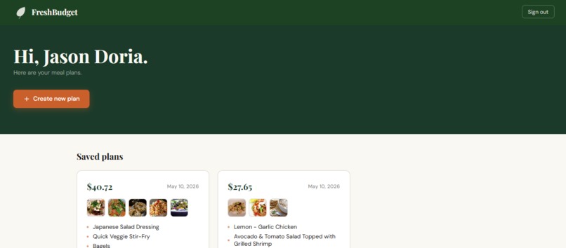 FreshBudget – screenshot 1