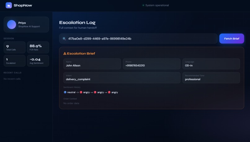 ShopNow Voice Agent – screenshot 5
