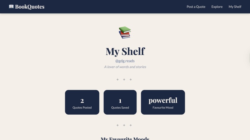 BookQuotes App – screenshot 1