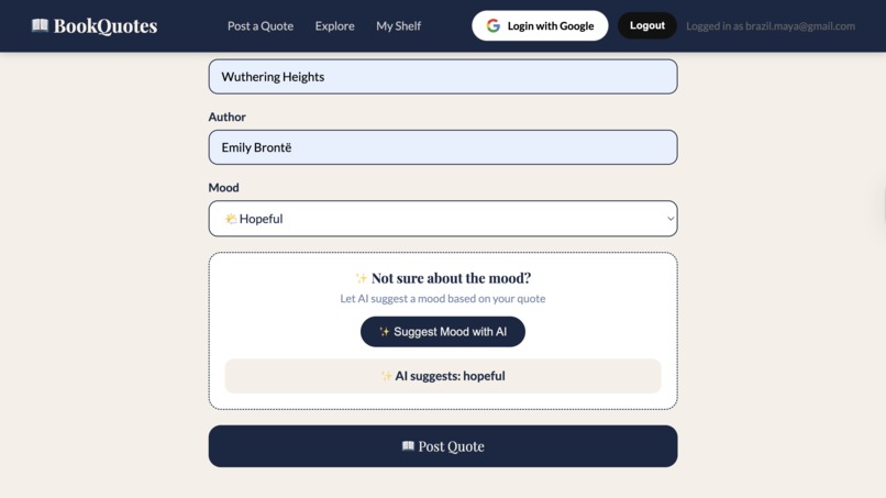 BookQuotes App – screenshot 4