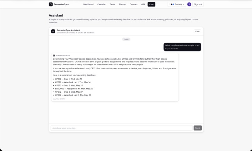 SemesterSync – screenshot 2