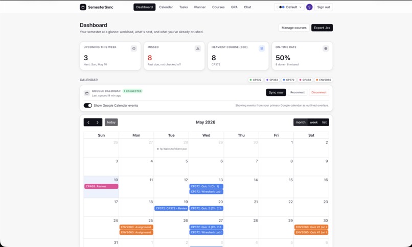 SemesterSync – screenshot 4