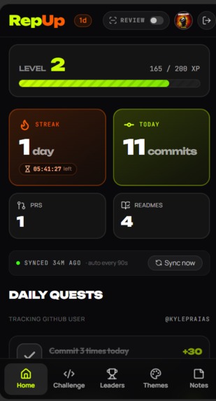 RepUp – screenshot 2