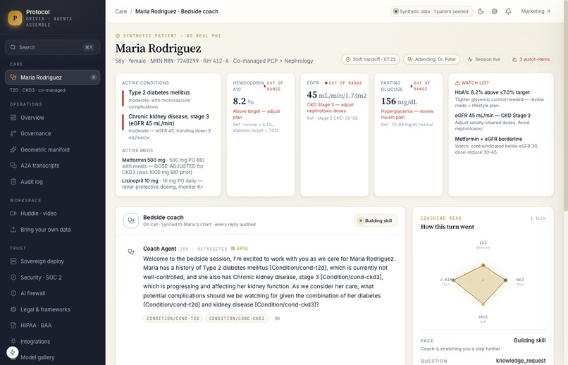 Drivia Healthcare Coach — Sovereign Care-Team Agent – screenshot 1