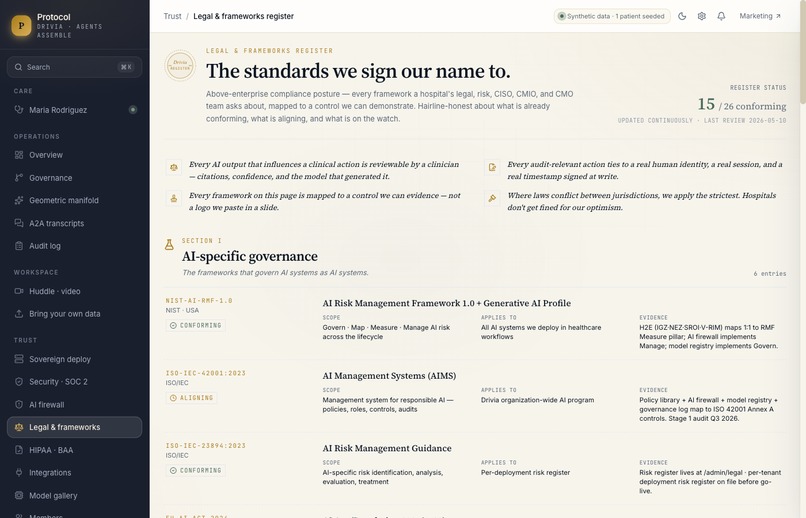 Drivia Healthcare Coach — Sovereign Care-Team Agent – screenshot 4