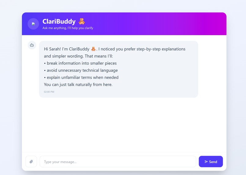 ClariBuddy – screenshot 3