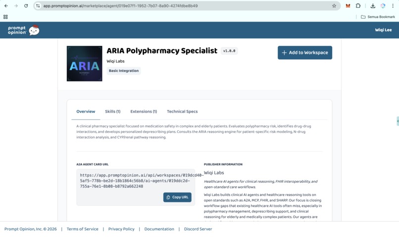 ARIA(Adaptive Risk Intelligence for Polypharmacy Assessment) – screenshot 3
