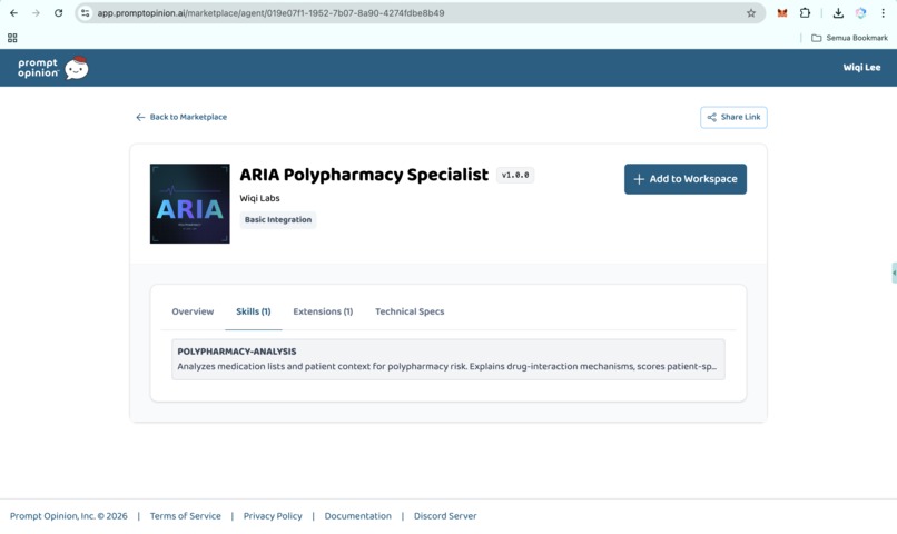 ARIA(Adaptive Risk Intelligence for Polypharmacy Assessment) – screenshot 5