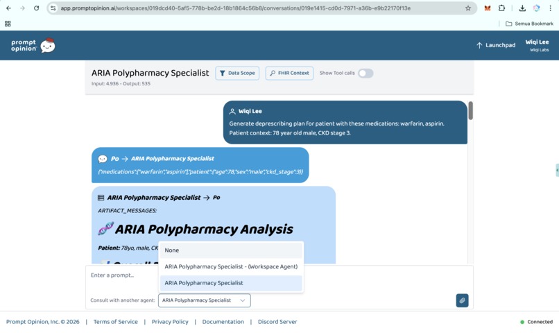 ARIA(Adaptive Risk Intelligence for Polypharmacy Assessment) – screenshot 8