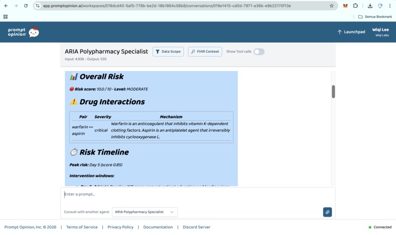 ARIA(Adaptive Risk Intelligence for Polypharmacy Assessment) – screenshot 10