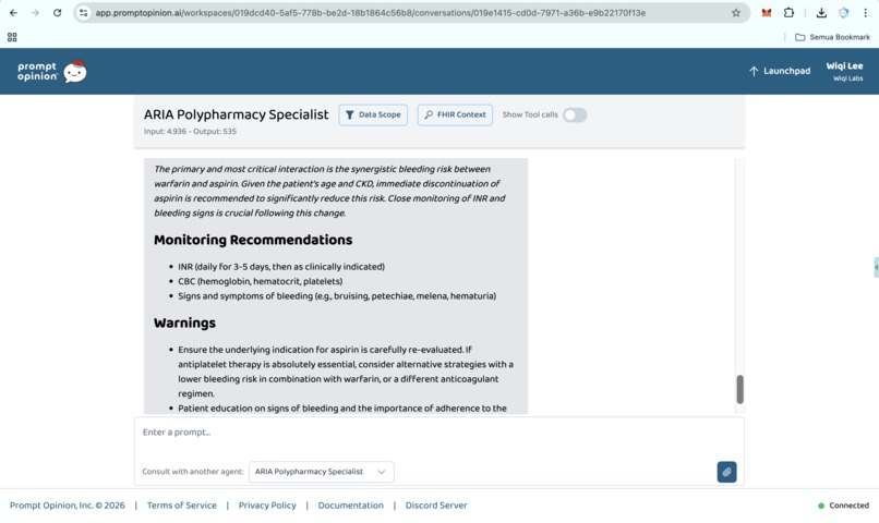 ARIA(Adaptive Risk Intelligence for Polypharmacy Assessment) – screenshot 16