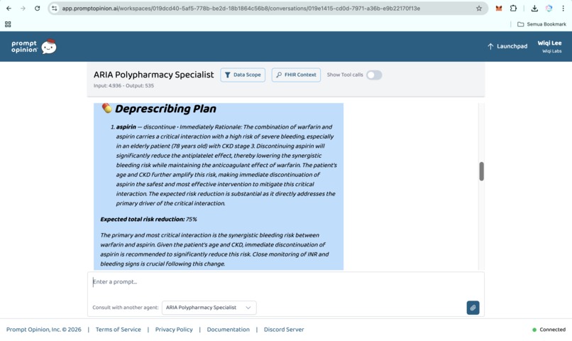 ARIA(Adaptive Risk Intelligence for Polypharmacy Assessment) – screenshot 12