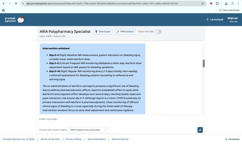 ARIA(Adaptive Risk Intelligence for Polypharmacy Assessment) – screenshot 11