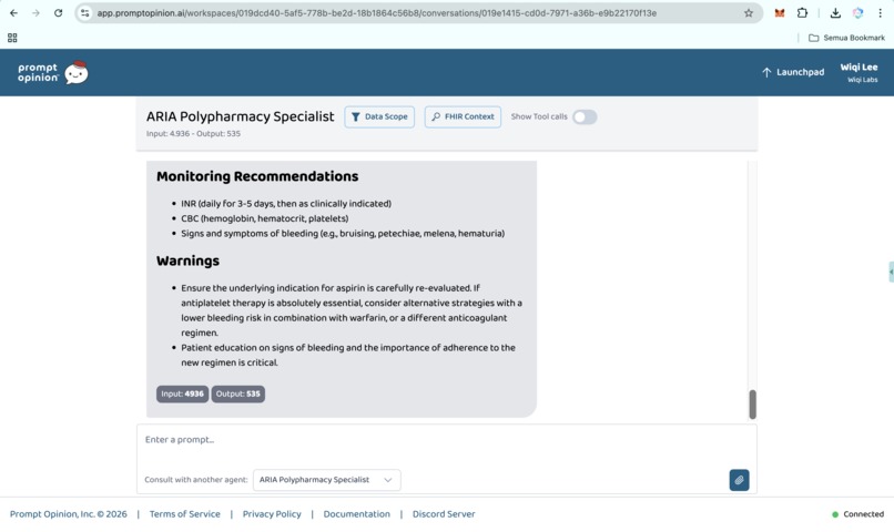 ARIA(Adaptive Risk Intelligence for Polypharmacy Assessment) – screenshot 17