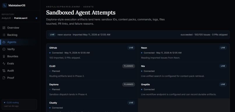 MaintainerOS – screenshot 3