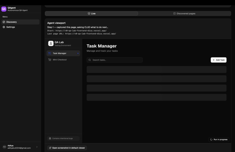 QAgent – screenshot 3
