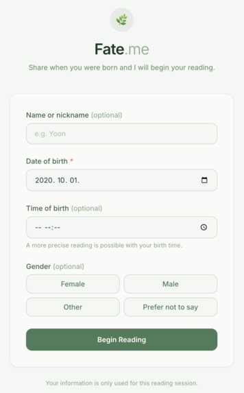 Fate.me – screenshot 1