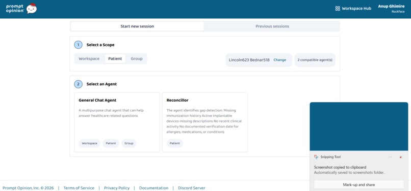 A2A Health Agent – screenshot 1