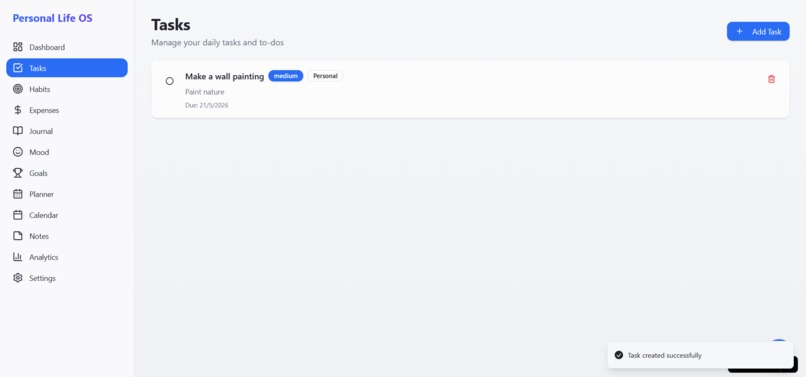 Personal Life Operating System – screenshot 3