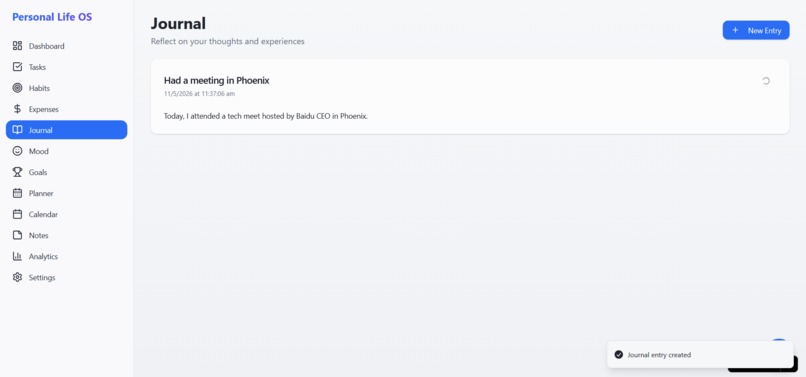 Personal Life Operating System – screenshot 4