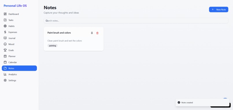 Personal Life Operating System – screenshot 5
