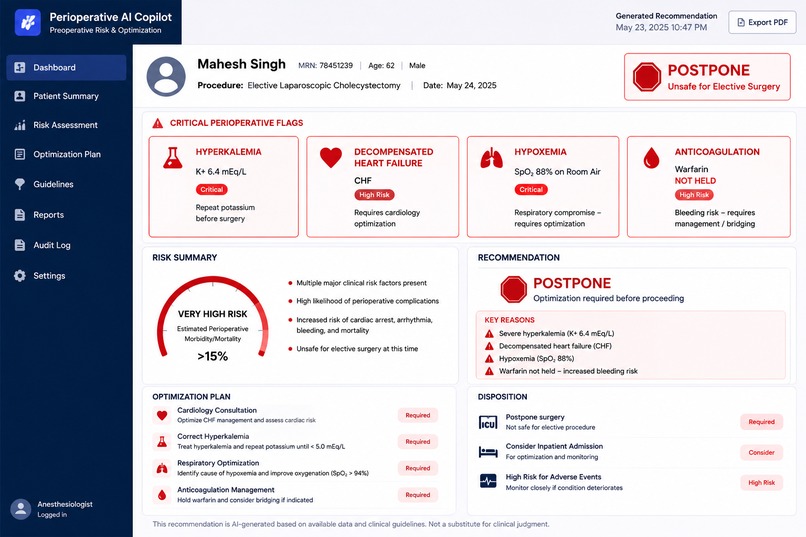 Aegis Perioperative Copilot – screenshot 1