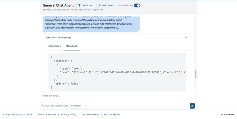 FHIR Reconciliation Agent – screenshot 1