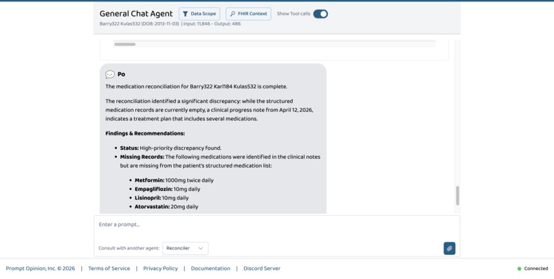 FHIR Reconciliation Agent – screenshot 2
