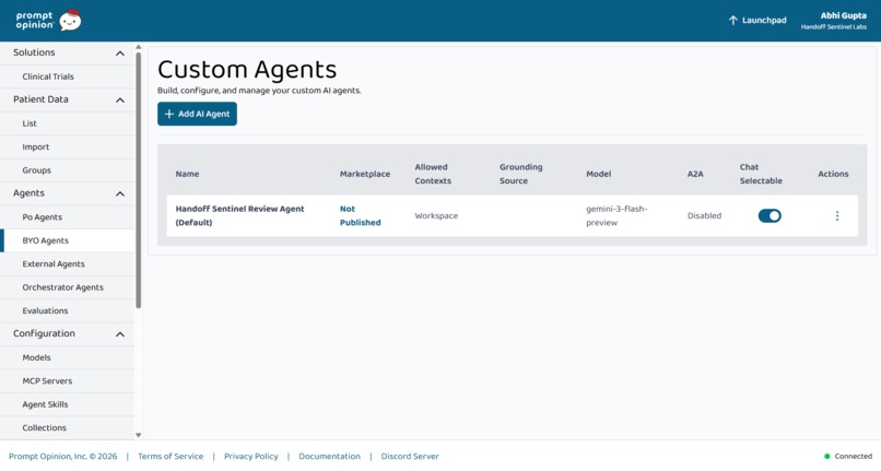 Handoff Sentinel MCP – screenshot 1
