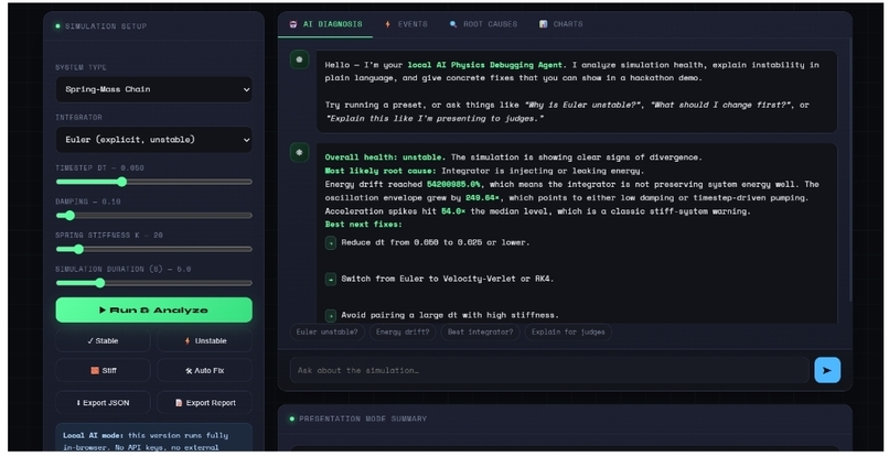 PhysiX AI — AI Agent for Debugging Simulation  – screenshot 5