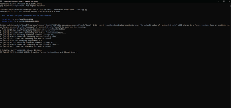 CLINICAL REVISOR MCP – screenshot 2