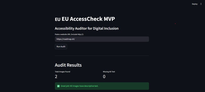 EU AccessGate MVP – screenshot 2