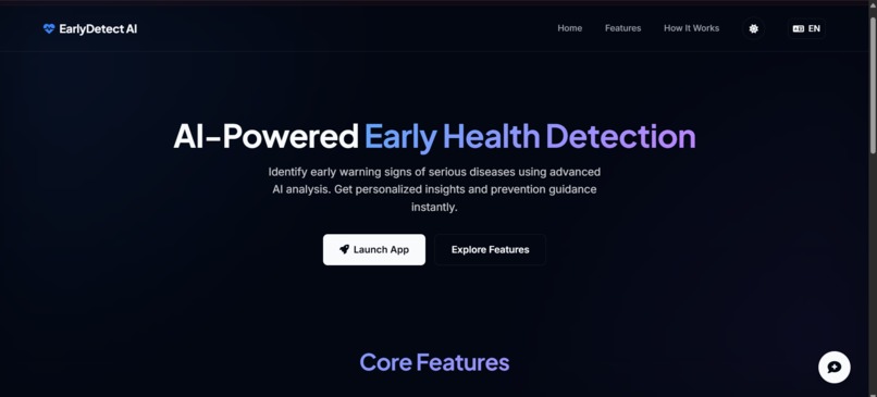 EarlyDetect AI – screenshot 1